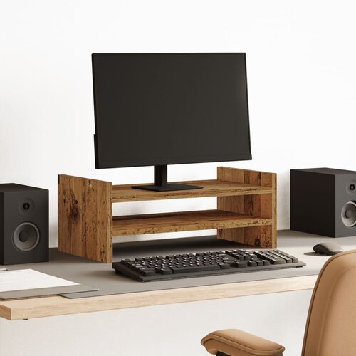 VidaXL Stalak za monitor boja drva 50 x 27 x 20 cm konstruirano drvo Slike