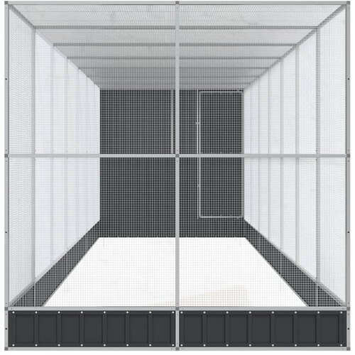  Kavez za ptice s produžetkom srebrni 830x203x216 cm čelični Slike