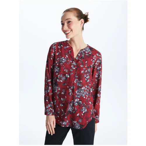 LC Waikiki Wacky Collar Floral Long Sleeve Women's Blouse