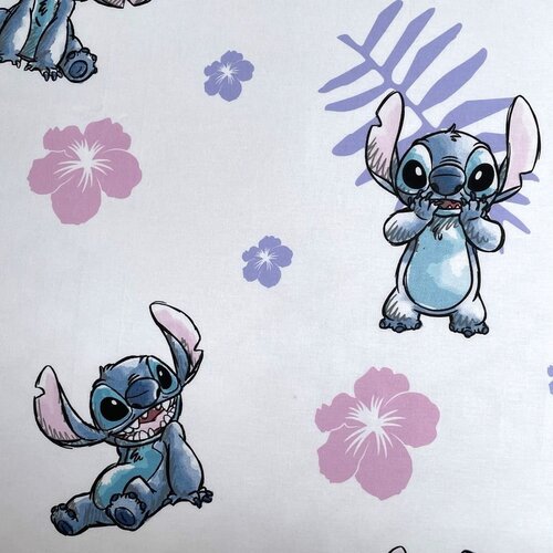 Jerry Fabrics Pamučna dječja plahta s gumom za krevet za jednu osobu 90x200 cm Lilo and Stitch &amp;ndash; Slike
