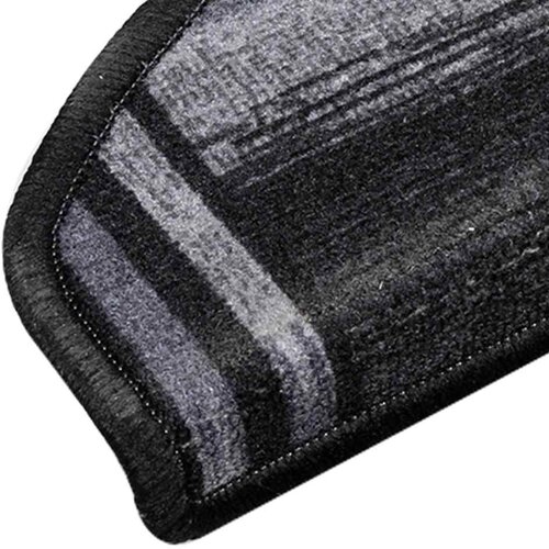  Otirači za stepenice samoljepljivi 10 kom 65x21x4 cm crno-sivi Slike