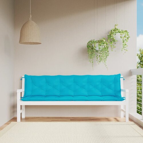 vidaXL Jastuci za vrtnu klupu 2 kom tirkizni 200x50x7 cm od tkanine Cijene