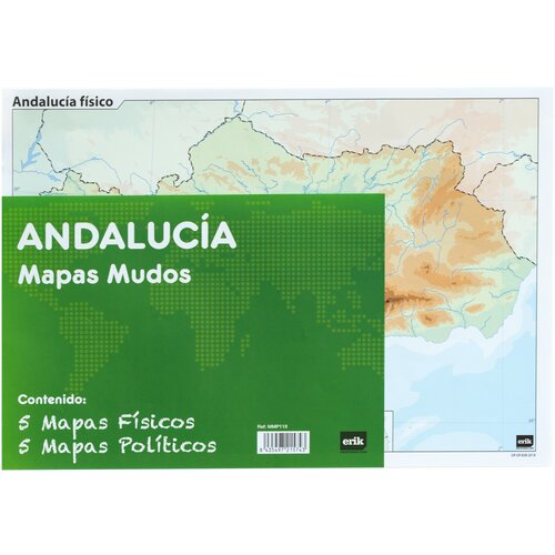 Grupo PAKET 10 MUTE MAPS ES ANDALUCIA FIZIČNA POLITIKA, (20837286) Cene