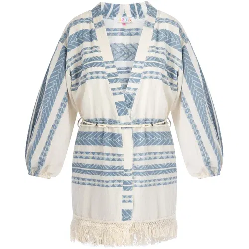 IZIA Kimono marine / naravno bela