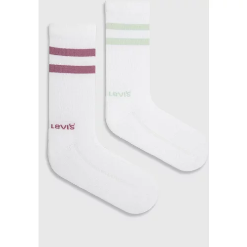 Levi's Nogavice 2-pack bela barva