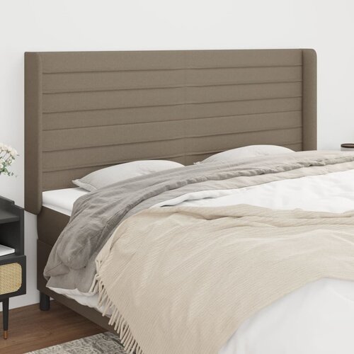  The Living Store Vzglavje z ušesi taupe 183x16x118/128 cm blago - Vzglavje, (21453777) Cene