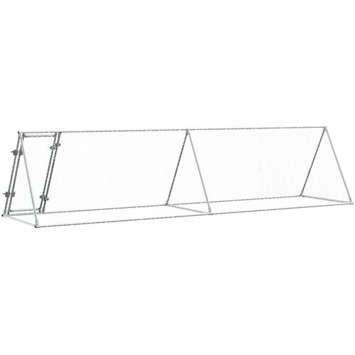  Kavez za koko&amp;scaron;i srebrni 400 x 105 x 91 cm od pocinčanog čelika Slike