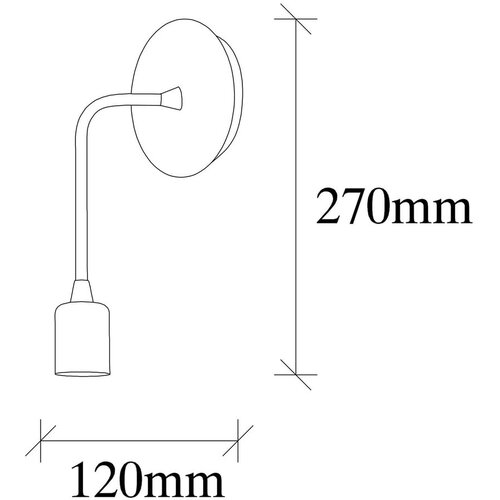 Opviq lights Zidna lampa E27 Grlo, Bronza Slike