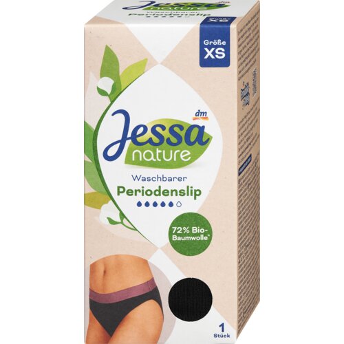 Jessa nature višekratne menstrualne gaćice, veličina XS, crne 1 kom Slike