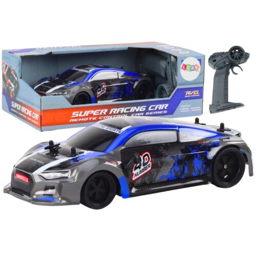 Rc auto na daljinsko upravljanje 1:18 gumeni kotači drift blue Slike