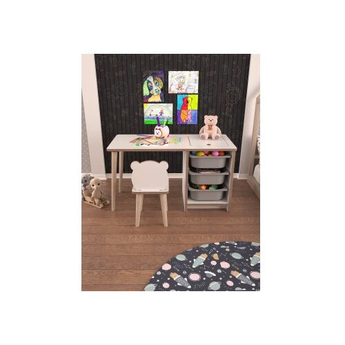 Hanah home Radni sto Soho White Grey Slike