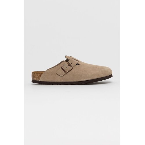 Birkenstock Sneakers Boston Soft Footbed Velvet Leather Taupe EUR 40 Cene