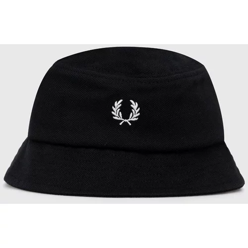 Fred Perry Pamučni šešir Pique Bucket Hat boja: crna, pamučni, HW6730.843