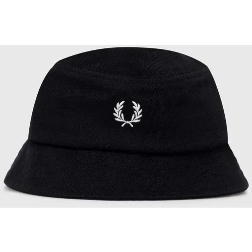 Fred Perry Pamučni šešir Pique Bucket Hat boja: crna, pamučni, HW6730.843