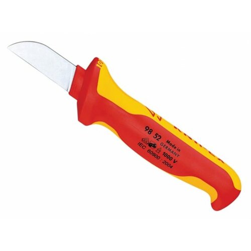 Knipex Nož za električare 1000V VDE ravni 190mm 98 52 crveni Slike
