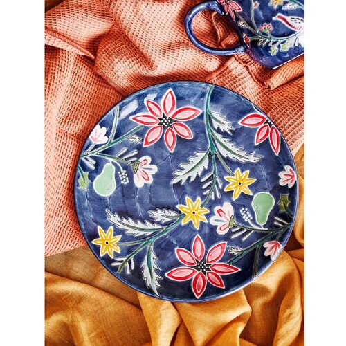 Bloomingville Temno modri desertni krožniki v kompletu 4 ks iz kamenine &amp;oslash; 20,5 cm Meredith &amp;ndash; Slike