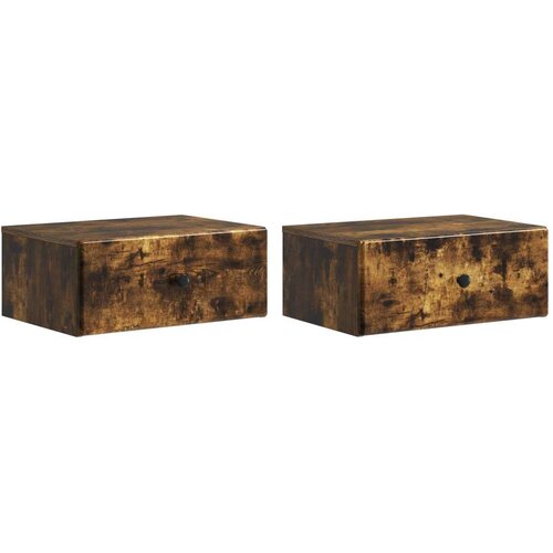  Stenski nočni omarici 2 pcs Dimljen hrast 49 x 34,5 x 20 cm, (5000209571) Cene