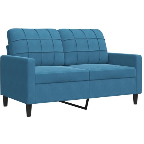 VidaXL Kavč dvosed moder 120 cm žamet, (21255974) Slike