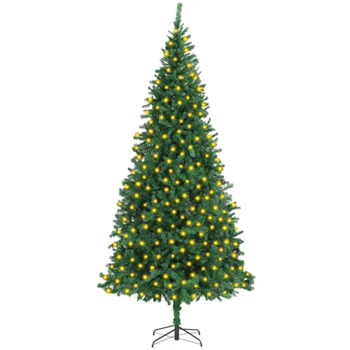 vidaXL Umjetno božićno drvce s LED svjetlima 300 cm zeleno