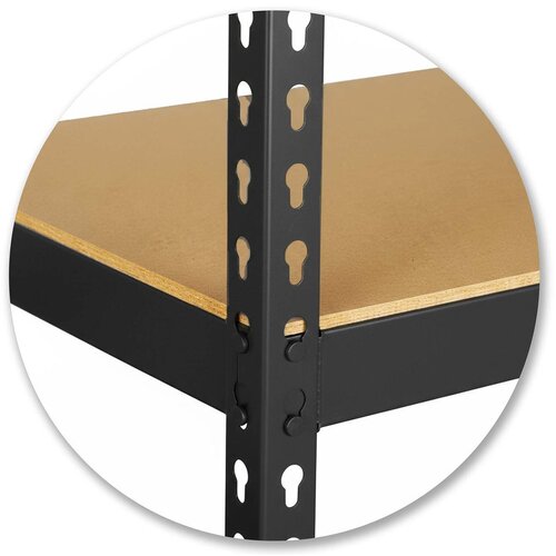 Humberg metalna polica za odlaganje 183 x 90 x 40 cm HR-853 crna Slike