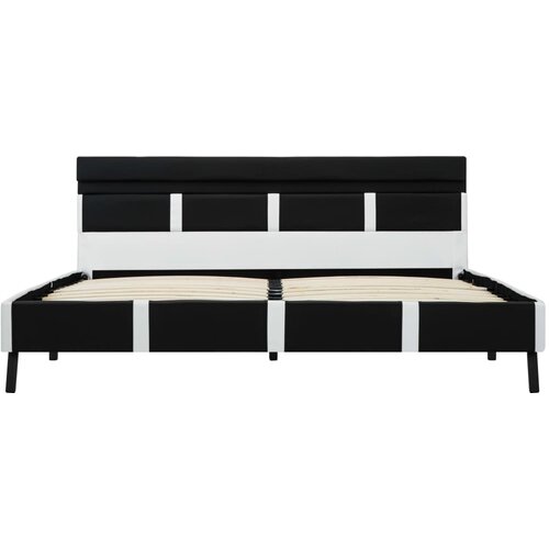 Okvir za krevet od umjetne kože s LED svjetlom crni 120x200 cm Slike