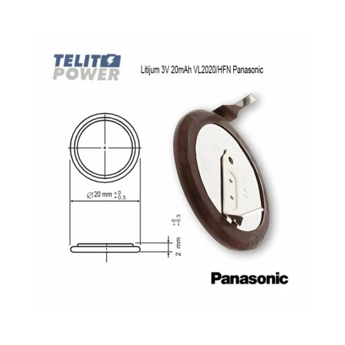 Panasonic Baterija Vanadijum-Litijum VL2020 - punjiva Cene