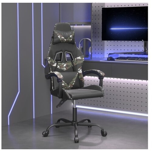  Gaming stol črno in kamuflažno umetno usnje Cene