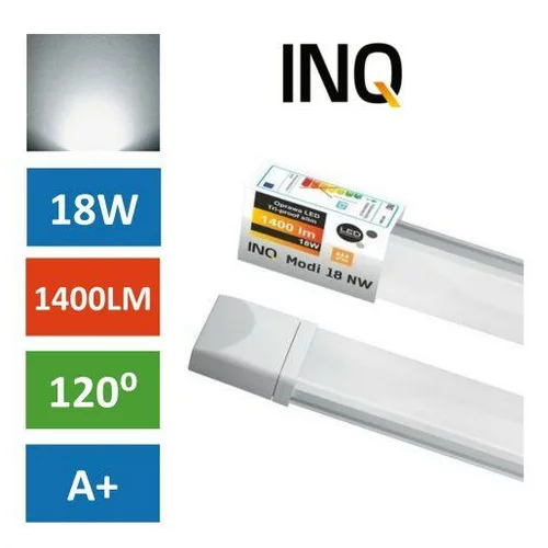 Inq Vodotesna LED svetilka MODI 18W IP65 nevtralno bela 4000K SLIM