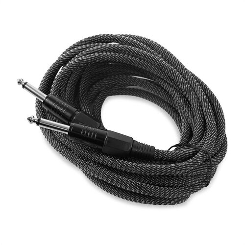 FrontStage 6,35 mm-Jack kabel, 6m, mono, Tekstil crno-bijeli Cijene