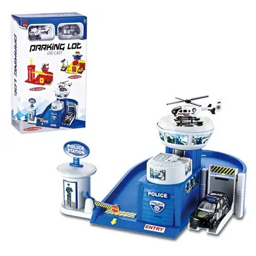 Magic Toys Policijska parkirna hiša z avtomobilom in helikopterjem Cene