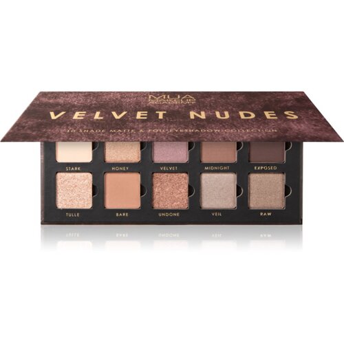 MUA Makeup Academy Eyeshadow Collection 10 Shade Palette paleta senčil za oči odtenek Velvet Nudes 11 g Cene