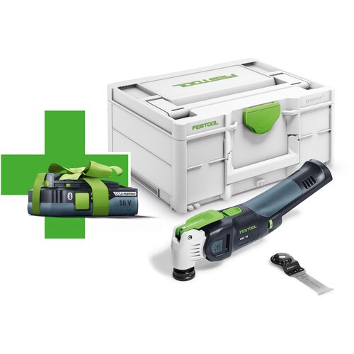 Festool brezžicni oscilirni orodje OSC z 18 E-Basic Vecturo-4,0, vkljucno 4,0 Ah baterijo in kovckom, 577033 Cene