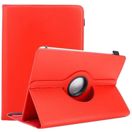  združljiv s kindle v rdeči barvi - 360 stopinj faux leather protective cover z funkcijo stojala in elastičnim pasom, (20608273) Cene