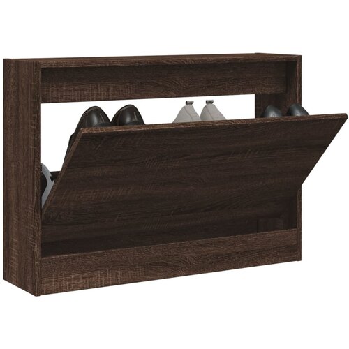  The Living Store Omarica za čevlje rjav hrast 80x21x57 cm inženirski les - Omarica Za Čevlje, (21442330) Cene