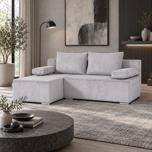 Grantex Line Ugaona garnitura Lena VL, 130x190cm, Svetlosiva Cene