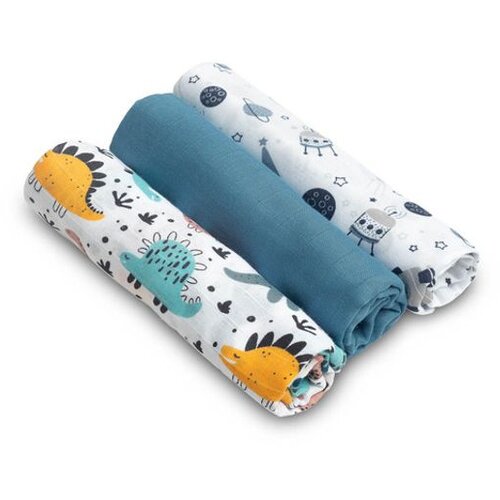 Sensillo Muslin pelene 3 kom &amp;amp;#x2013; plava Slike