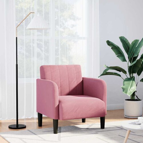 SOFA s naslonima za ruke, ružičasta, 54 cm, baršun Cene