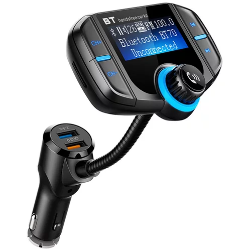  Auto FM transmiter LCD bluetooth 12-24V 2x USB Quick Charge 3.0