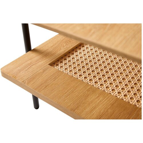 Unique Furniture Klubska mizica v hrastovem dekorju v naravni barvi 55x110 cm Pensacola &amp;ndash; Slike