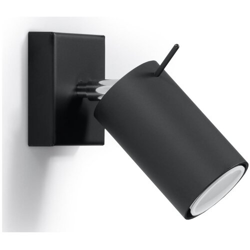 Nice Lamps Črno kovinsko točkovno svetilo 8x8 cm Etna &amp;ndash; Slike