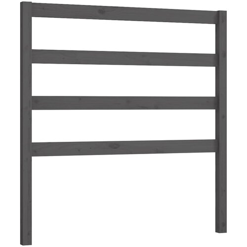 Maison Chic posteljno vzglavje - vzglavna omarica - nočna omarica sivo 106x4x100 cm trdna borovina, (21705415) Slike