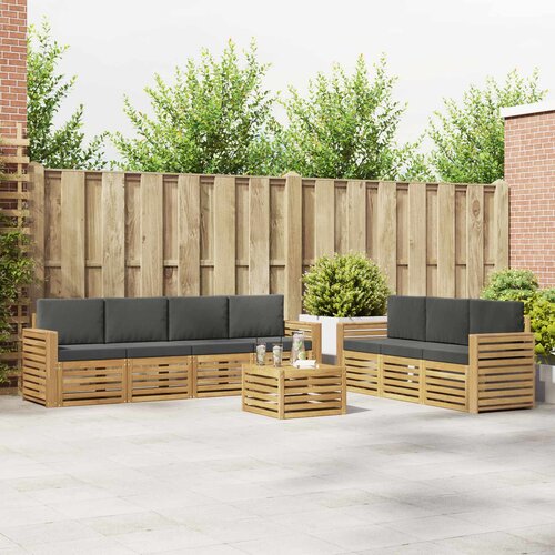  Setovi sofa 8 kom. Bijela i antracit Poliester Slike