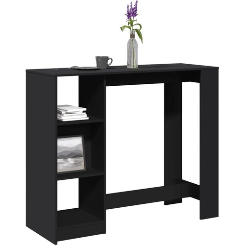  Barski stol s policom crni 124x46x103,5 cm konstruirano drvo Cene