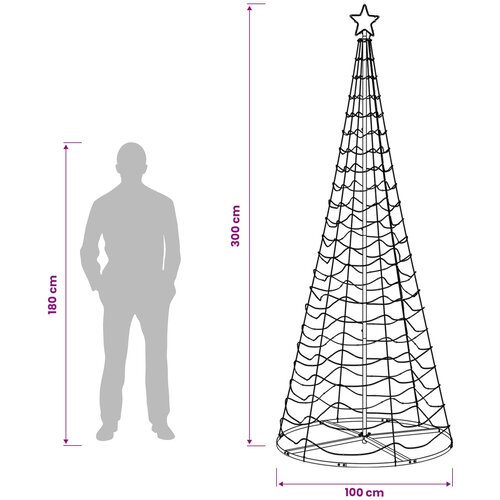  LED spiralno božićno drvce s postoljem EKENAS 250 cm Slike