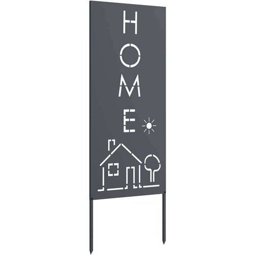 VidaXL Dekorativna ploča za vrt Antracit 50 x 140 cm Slike