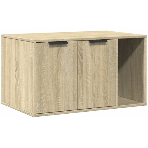  Kutija z mačji pijesak boja hrasta 80x50x45cm konstruirano drvo Slike