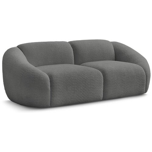 Bobochic Paris Siva sedežna garnitura iz tkanine bouclé 230 cm Tina – Cene