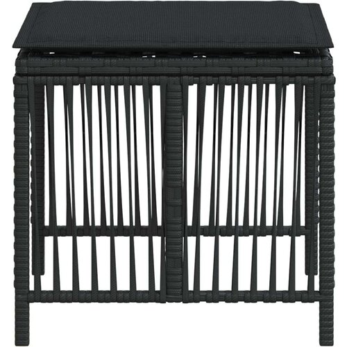 VidaXL Vrtni stolci s jastucima 4 kom crni 41x41x36 cm od poliratana Slike