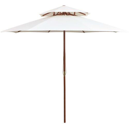 Suncobran 270x270 cm s Drvenom Šipkom Krem Bijeli Cene
