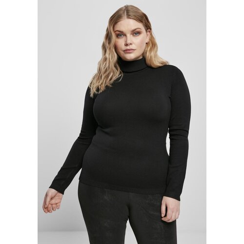 Urban Classics Ladies Basic Turtleneck Sweater Black Cene